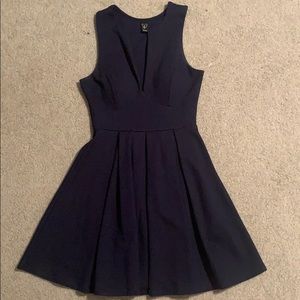 Navy blue skater dress